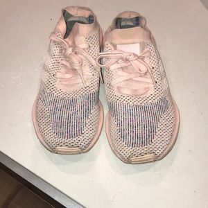 Pink mesh Adidas trainers